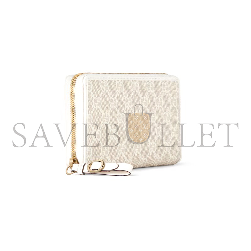 GUCCI GG EMBLEM ZIP AROUND WALLET 819122 (19*10*2.5cm)